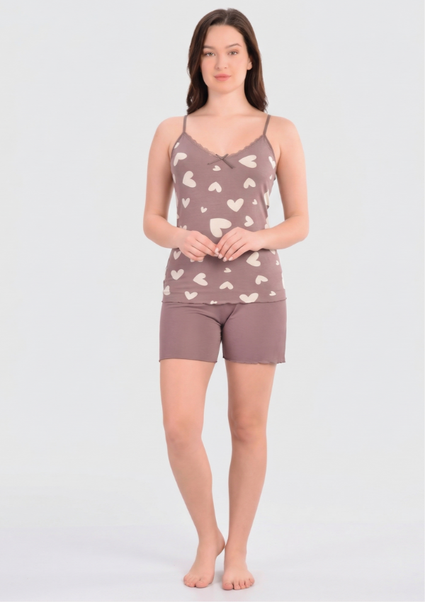 Piżama Damska Heart Bliss, Różowy, M - 2XL