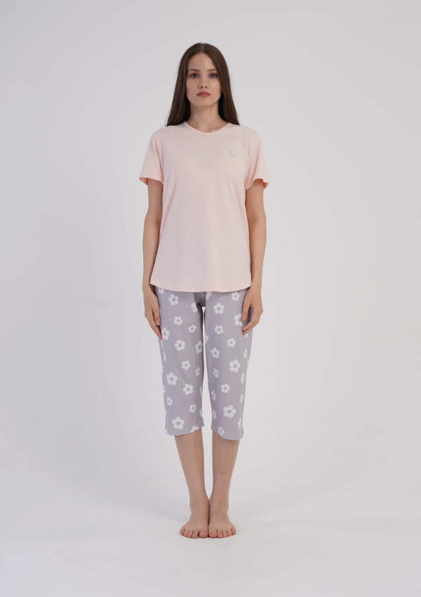 Piżama Damska Vienetta Blush Floral, Różowy, r. M-XXL