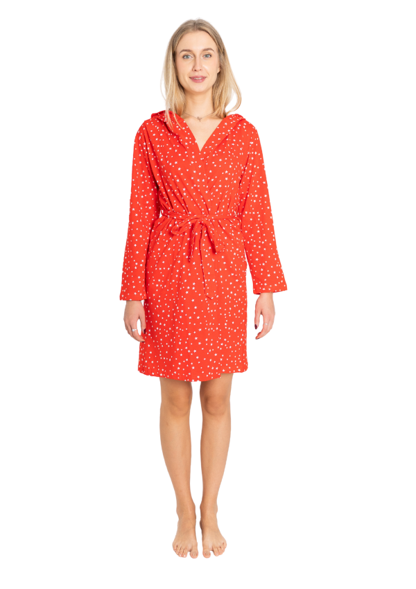 Szlafrok damski Vienetta Star Warmth, Różowy, r. S-XL