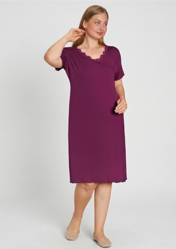 Koszula Nocna Plum Grace, Fioletowy, r. 2XL - 5XL