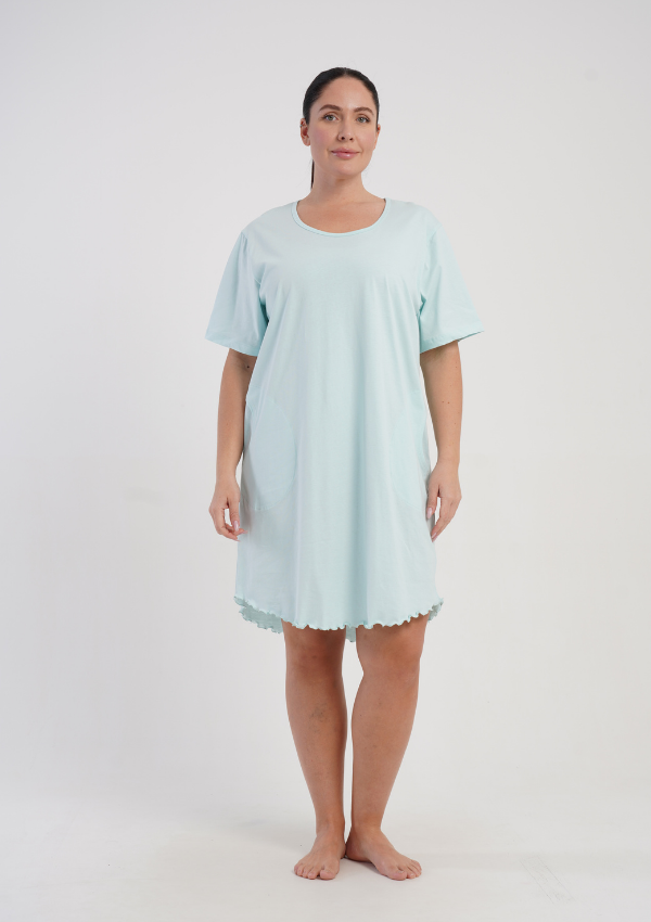 Koszula Nocna Damska Vienetta Mint Ease, Miętowy, r. 1XL - 4XL