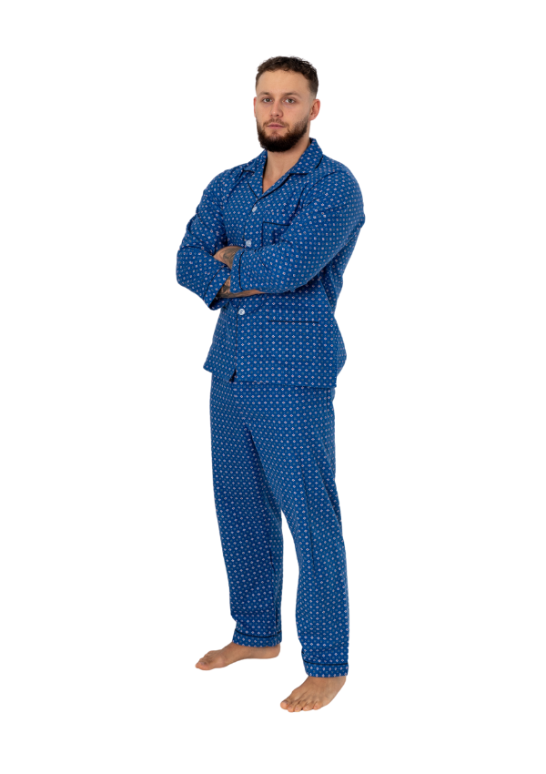 Piżama Męska Flannel Classic, Niebieski, r. M- 5XL