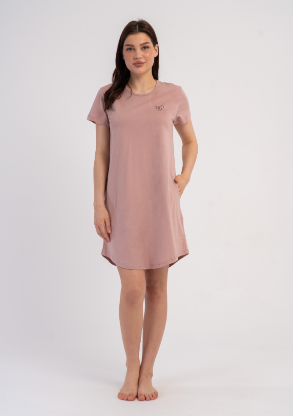 Koszula Nocna Vienetta Pink Heart, Różowy, r. M-XXL