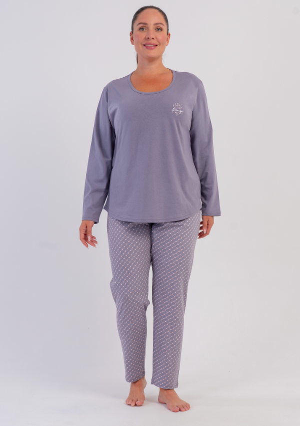 Piżama Damska Vienetta Blush Crown, Lawendowy r. 1XL-4XL