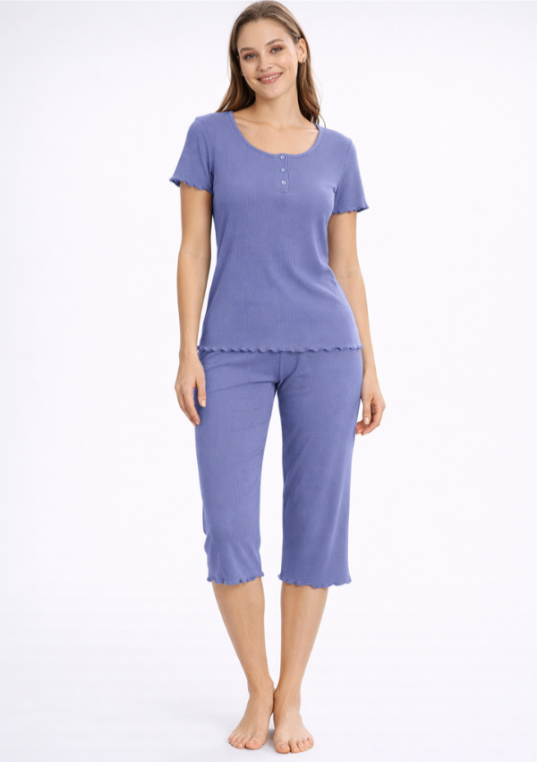 Piżama Damska Blue Comfort, Niebieski, r. M-XXL