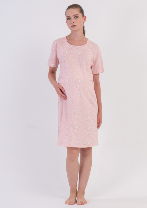 Koszula do Karmienia Vienetta Maternity Clouds, Różowy, r. M-XXL