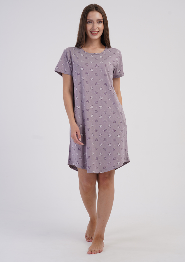 Koszula Nocna Vienetta Heather Bloom, Lawendowy, r. M-XXL
