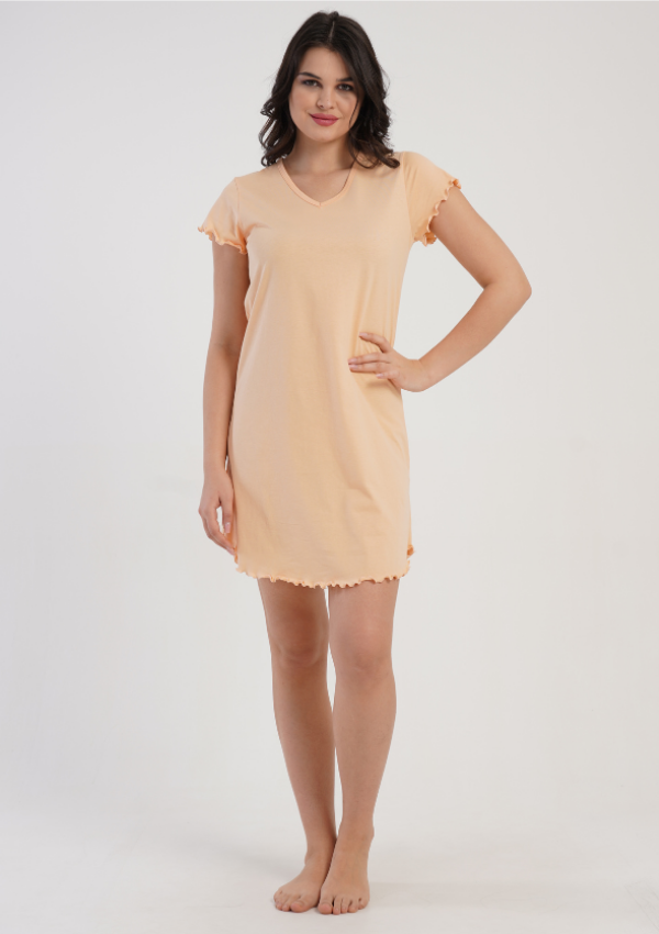 Koszula Nocna Vienetta Soft, Morelowy r. M-XXL