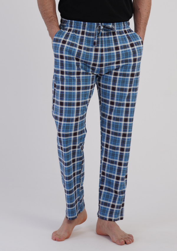 Spodnie męskie Vienetta Blue Check, Niebieski, r. L-XXL