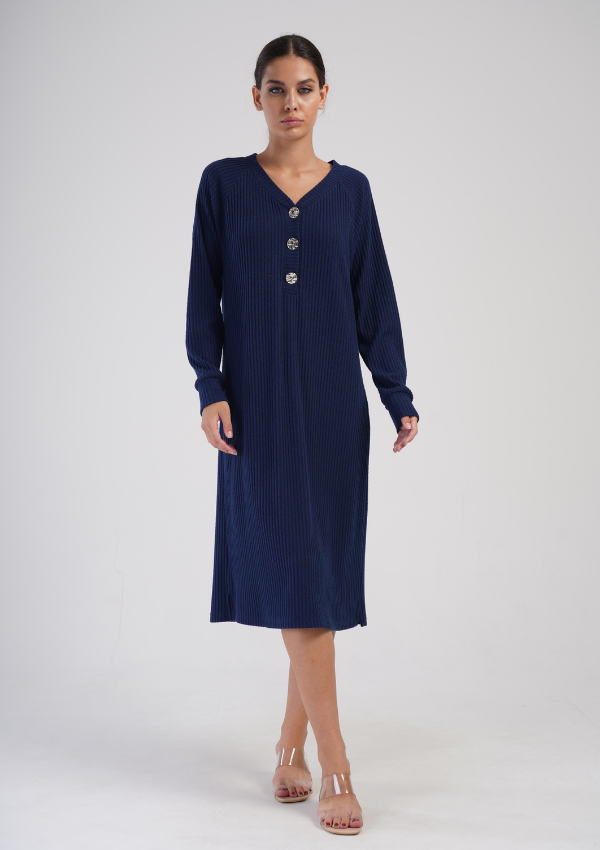 Koszula Nocna Damska Vienetta Midnight Veil, Granatowy, r. S - XL