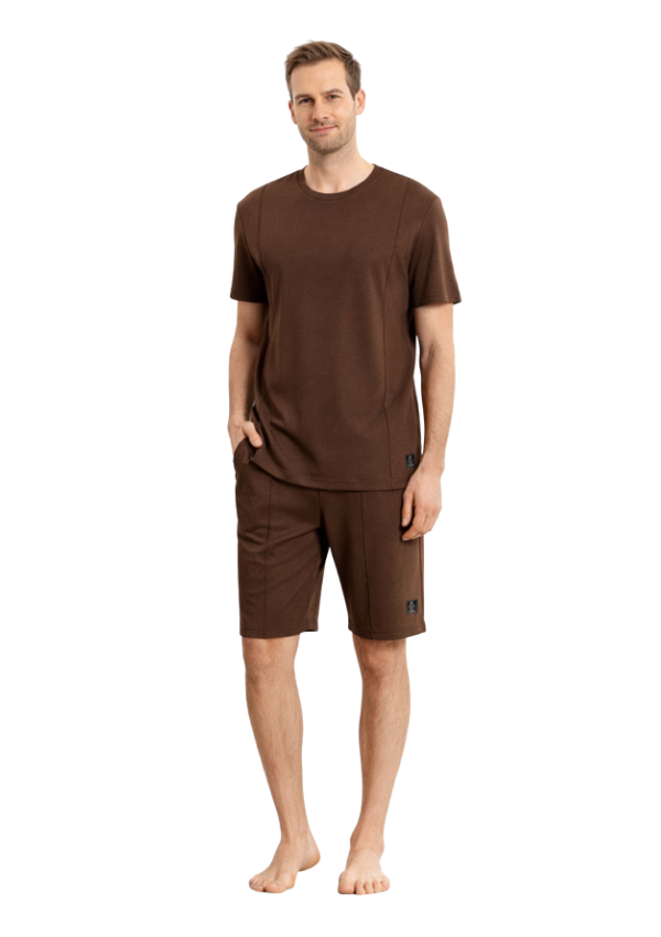 Piżama Męska Chocolate Bamboo Set, Brązowy, r. M-XL