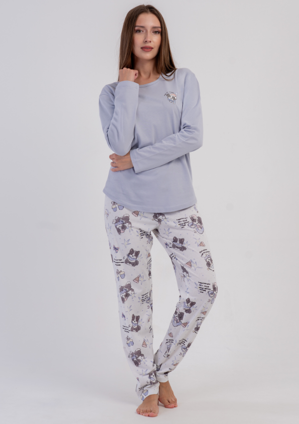 Piżama Damska Vienetta, Fairytale Dreams, Niebieski r. S-XL