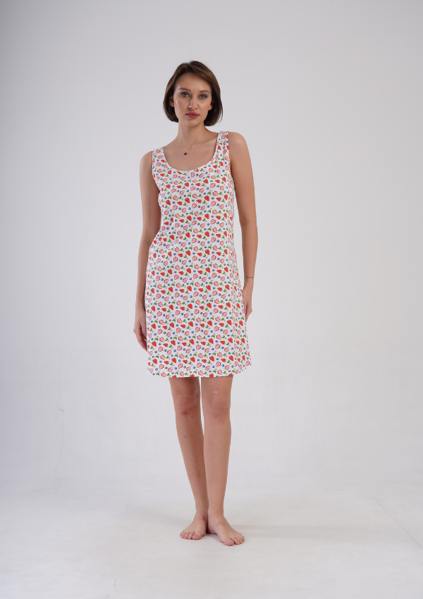 Koszula Nocna Vienetta Fruit Breeze, Biały, r. S-XL