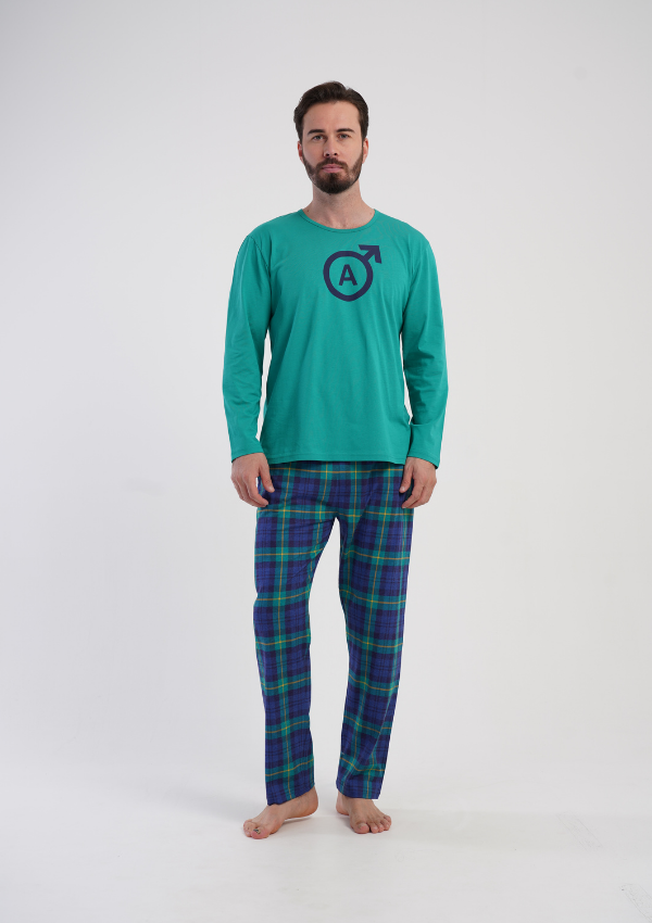 Piżama Męska Vienetta Forest Night, Zielony, r. S-XL