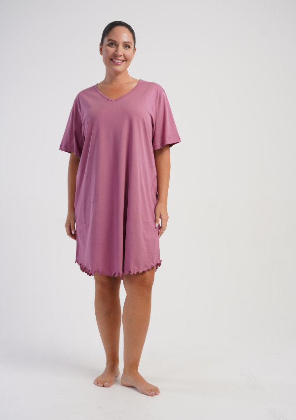 Koszula Nocna Damska Vienetta Rose Ease, Różowy, r. 1XL - 4XL
