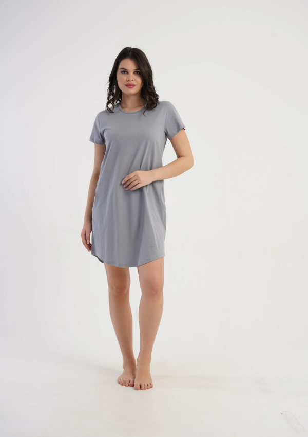 Koszula Nocna Vienetta Grey Ease, Szary, r. L-XXL