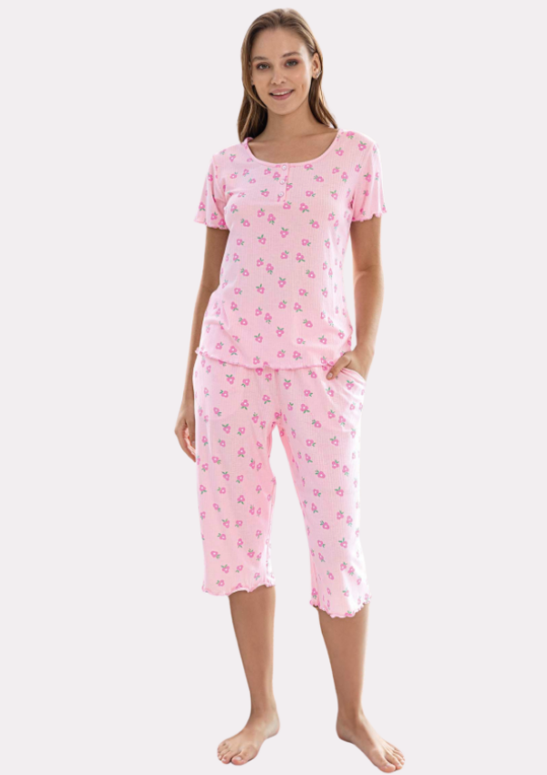 Piżama Damska Blush RoseBloom, Różowy, r. M-XXL