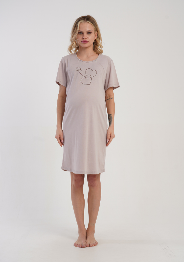 Koszula do Karmienia Heart Mama, Beżowy, r. M-XXL