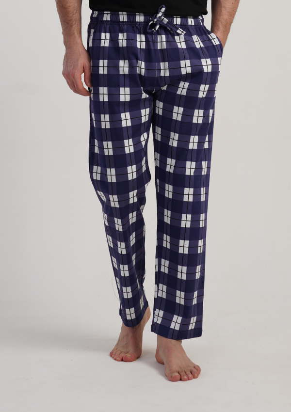 Spodnie męskie Vienetta Check Comfort, Niebieski, r. 1XL-4XL