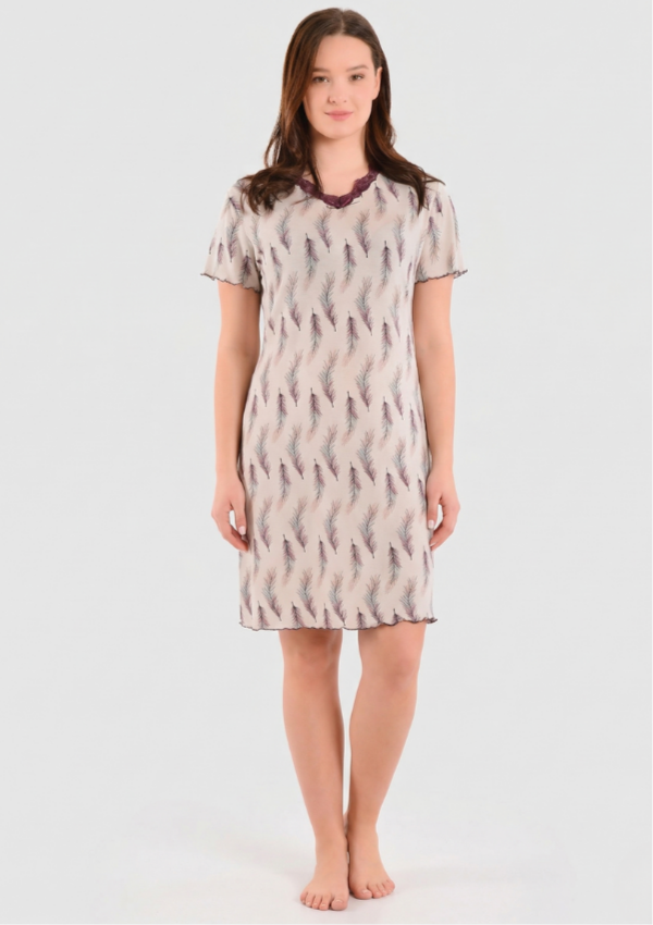 Koszula Nocna Feather Grace, Ecru, r. M - 3XL