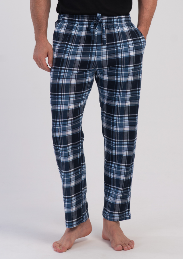 Spodnie męskie Vienetta Blue Plaid, Granatowy, r. 1XL-4XL