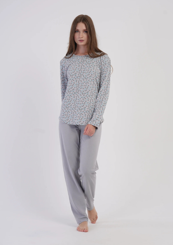 Piżama Damska Vienetta, Grey Whisper, Szary r. M-XXL