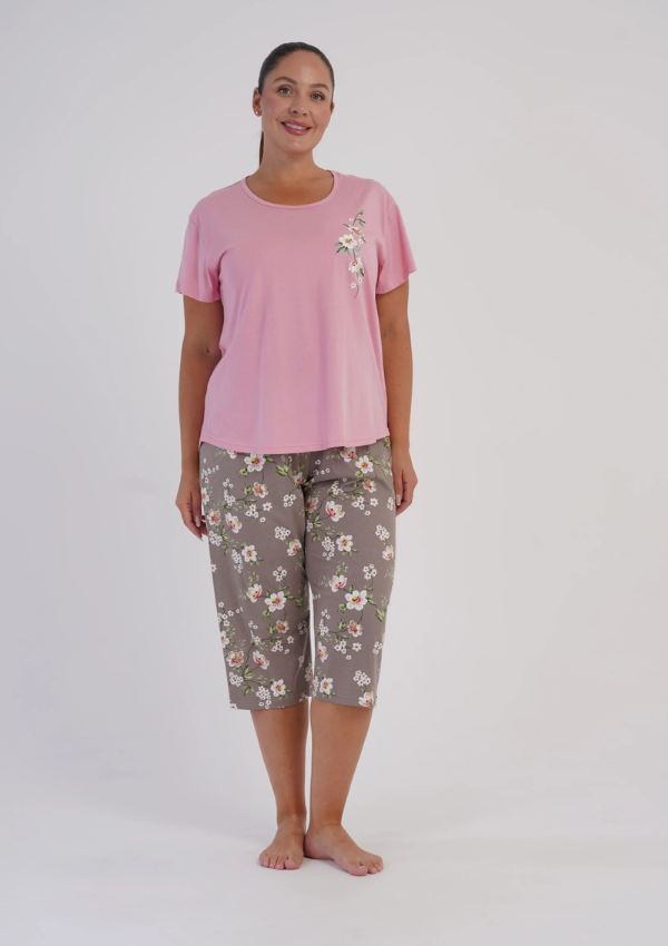 Piżama Damska Vienetta Pink Capri, Różowy r. 1XL-4XL