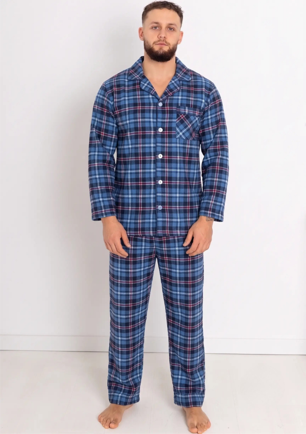 Piżama Męska Classic Flannel, Wielokolorowy, r. M- XXXL