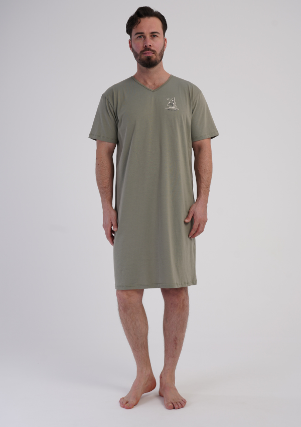 Koszula męska Vienetta Olive Voyage, Khaki, r. M-XXXL