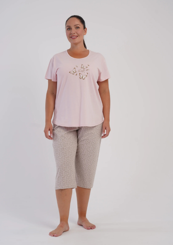 Piżama Damska Vienetta Blush Comfort, Różowy, r. 1XL-4XL
