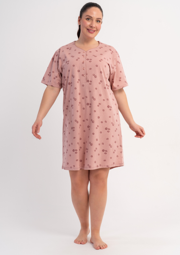 Koszula Nocna Damska Rose Meadow, Różowy, r. 1XL - 4XL