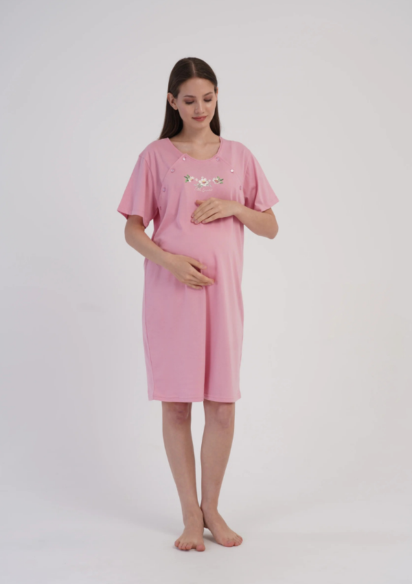 Koszula do Karmienia Vienetta Bloom Maternity, Różowy, r. M-XXL