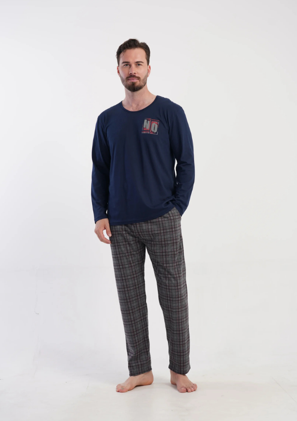 Piżama Męska Vienetta No Limits, Granatowy, r. 5XL-7XL