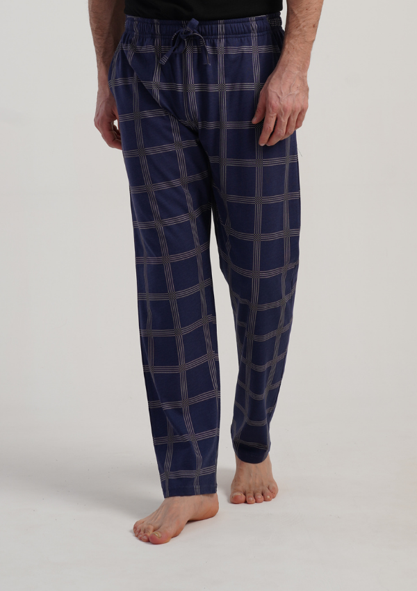 Spodnie męskie Vienetta Check Comfort, Granatowy, r. M-XXL