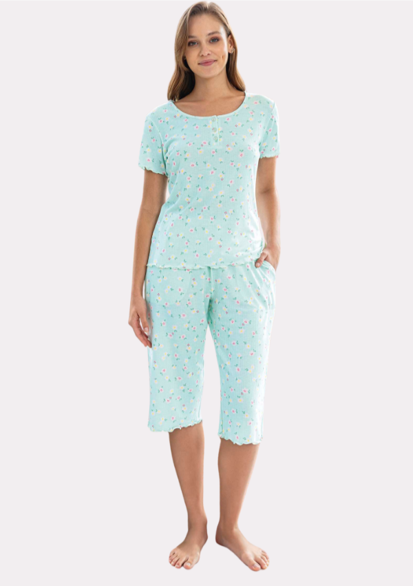 Piżama Damska Mint Harmony, Zielony, r. M-XXL