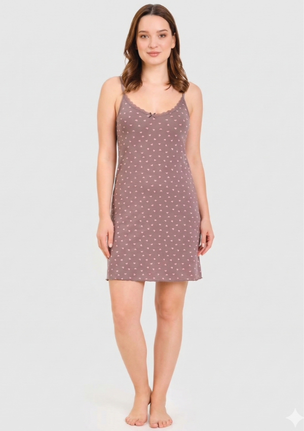 Koszula Nocna Sweet Hearts, Różowy, r. M - 2XL