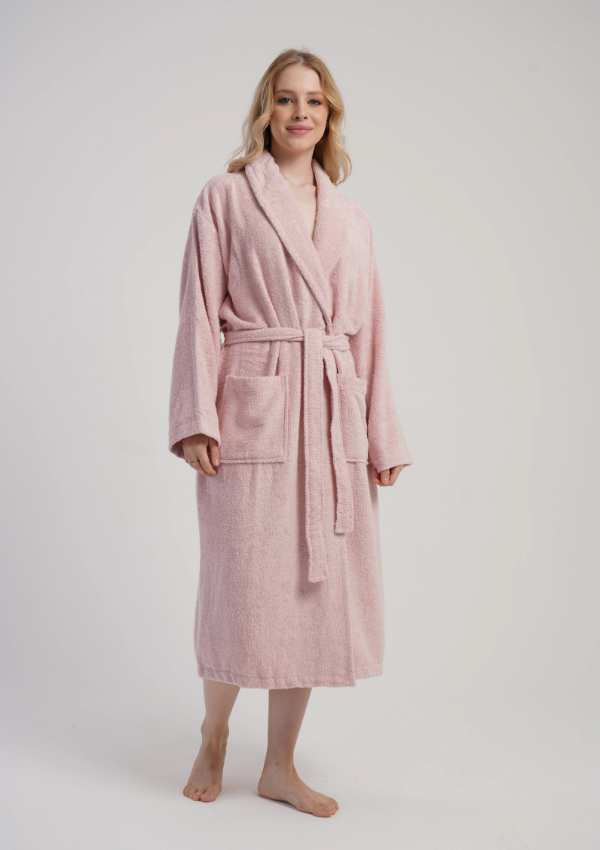 Szlafrok damski Vienetta Soft Comfort, Różowy, r. M-XXL