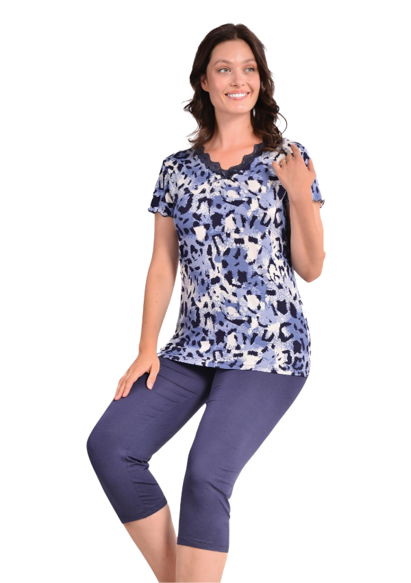 Piżama damska Blue Instinct, Niebieski, r. M - 3XL