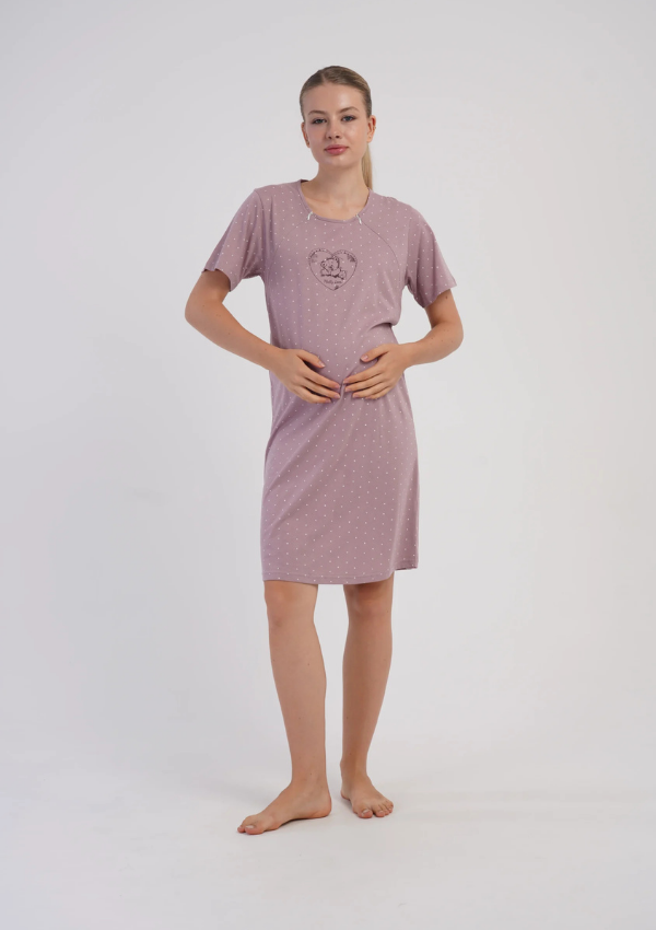 Koszula do Karmienia Vienetta Teddy Nursing, Różowy, r. M-XXL
