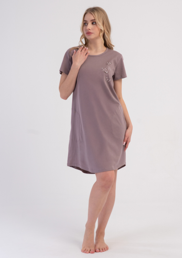 Koszula Nocna Vienetta Blush Flutter, Różowy, r. M-XXL
