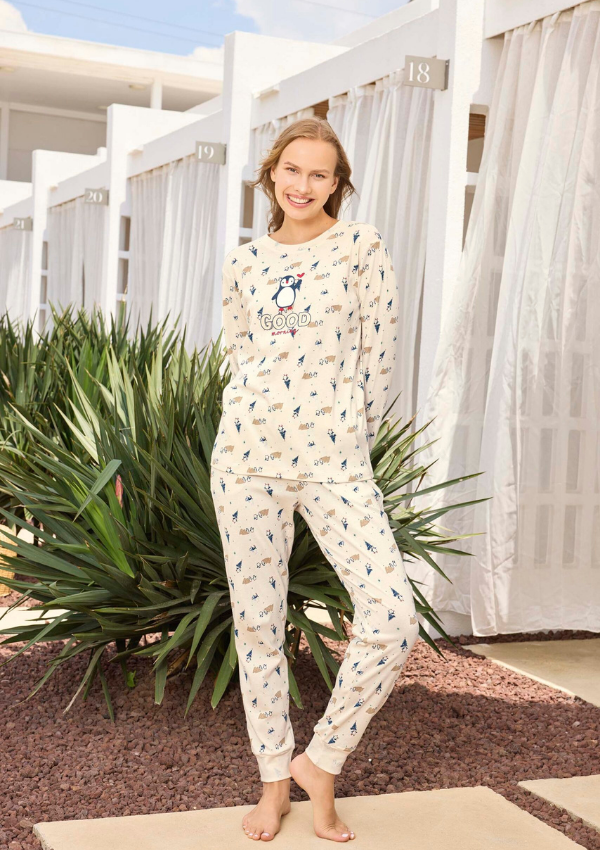 Piżama Damska Polar Morning, Ecru, r. M-XXL