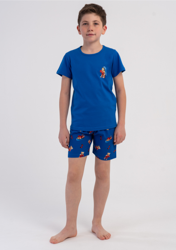 Piżama chłopięca Vienetta Blue Junior, Niebieski, r. 116-146