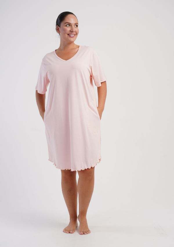 Koszula Nocna Damska Vienetta Rose Ease, Różowy, r. 1XL - 4XL