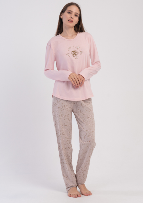 Piżama Damska Vienetta Blush Sand, Różowy, r. M-XXL