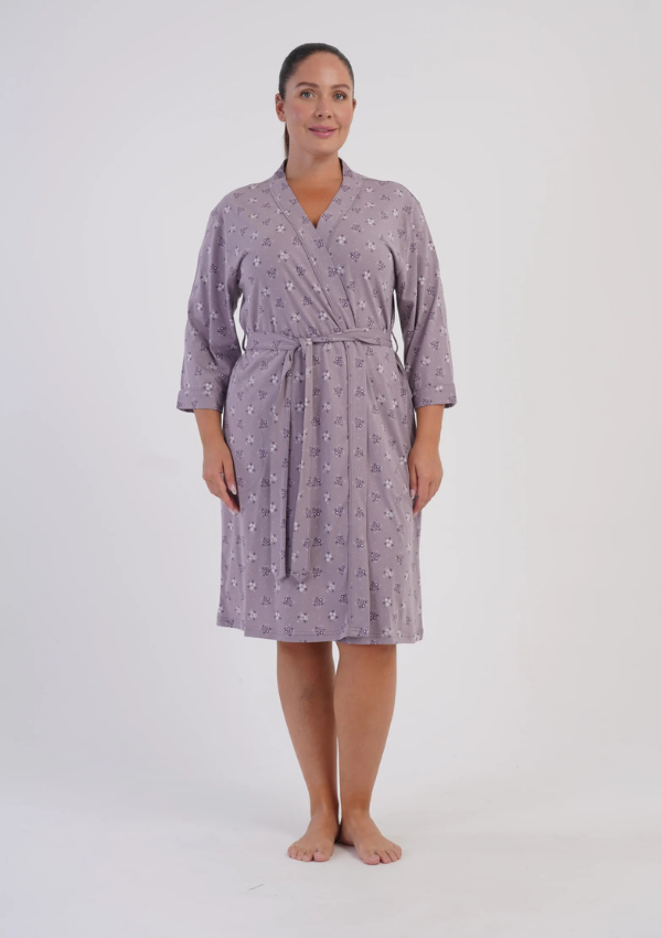 Szlafrok damski Vienetta Heather Blossom, Fioletowy, r. 1XL - 4XL