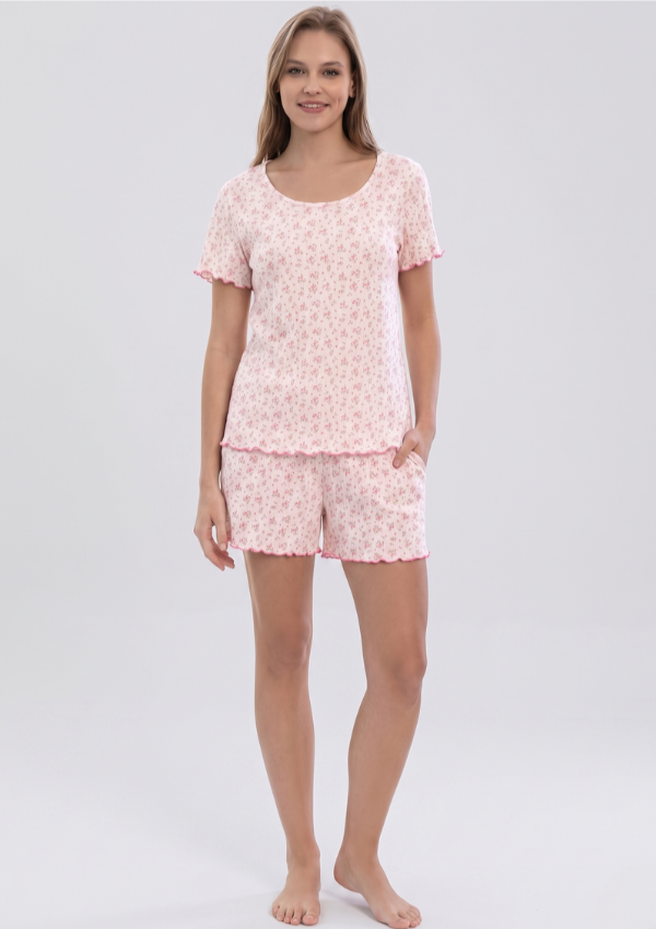 Piżama Damska Pink Blossom, Różowy, M-XL