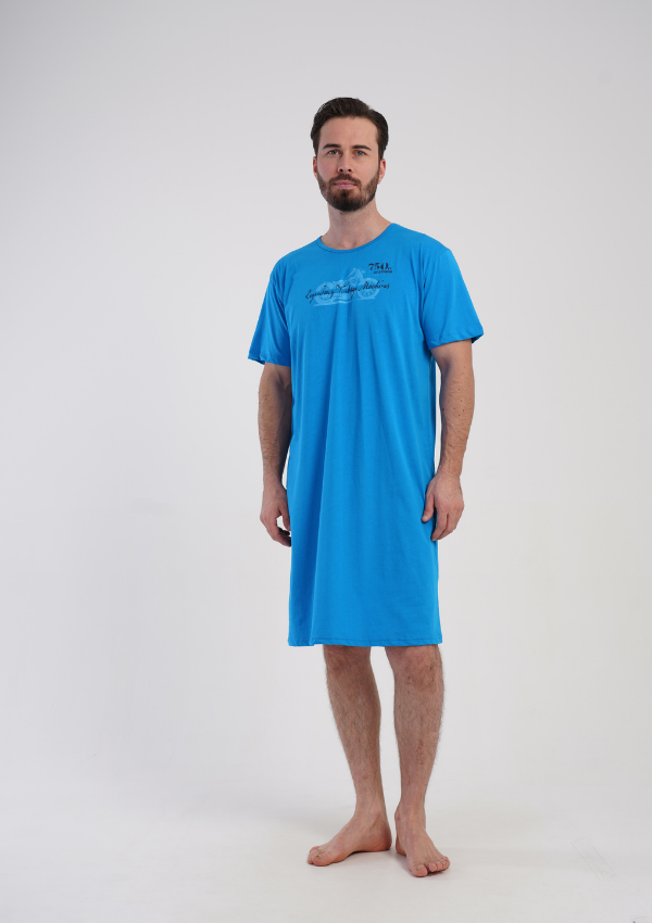 Koszula męska Vienetta Blue Comfort, Niebieski, r. L-XXXL