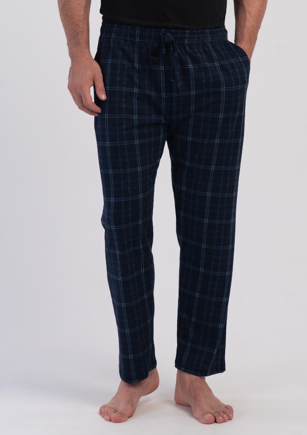 Spodnie męskie Vienetta Midnight Plaid, Granatowy, r. 1XL-4XL