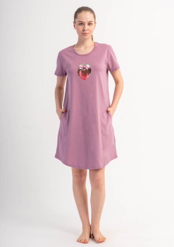 Koszula Nocna Vienetta Pink Berry, Różowy, r. M-XXL