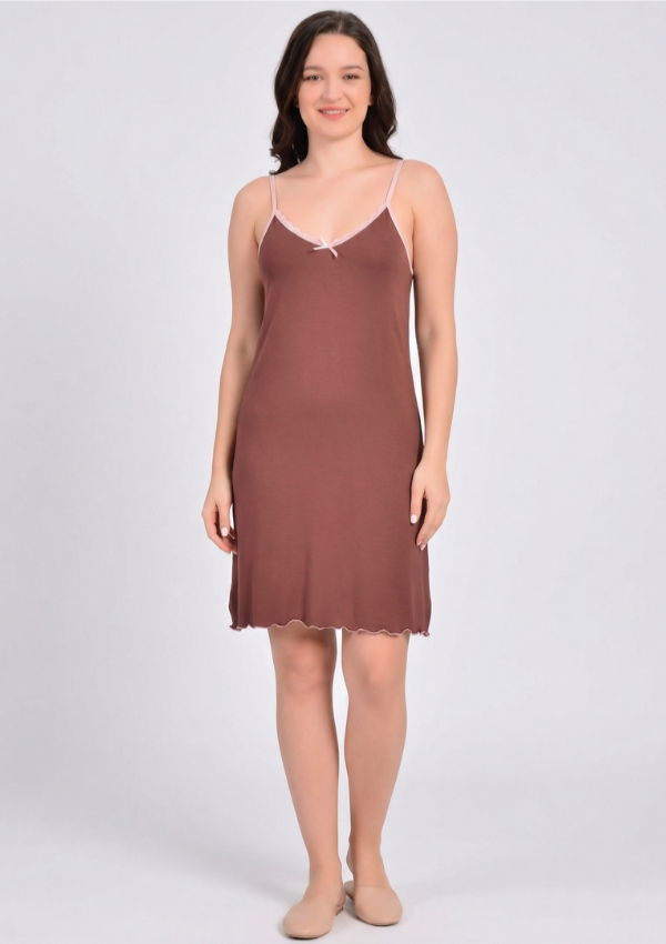 Koszula Nocna Coffe Charm, Brązowy, r. M - 2XL